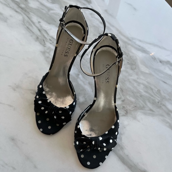 Guess by Marciano satin polka dot high heeled sandals - Picture 5 of 6